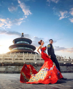 北京拍天坛婚纱照《凤舞龙蟠》